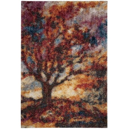 Safavieh Gypsy Small Rectangle Area Rug, Rust and Blue - 4 x 6 ft. GYP522C-4